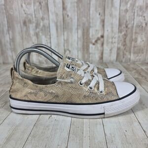 Converse All Star Slip On Snake Print Low Top Sneakers Women's Size 7‎